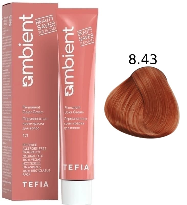 TEFIA AMBIENT 8.43 Светлый блондин медно-золотистый 60 мл