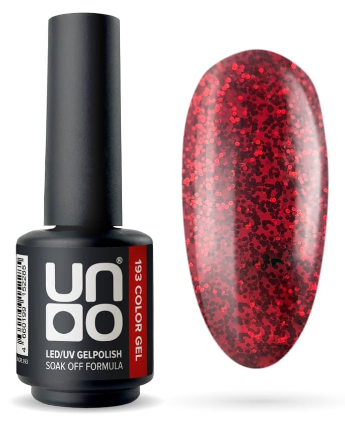 Гель-лак "Uno" - 193 Огненный рассвет - Fiery Dawn, 8 г.