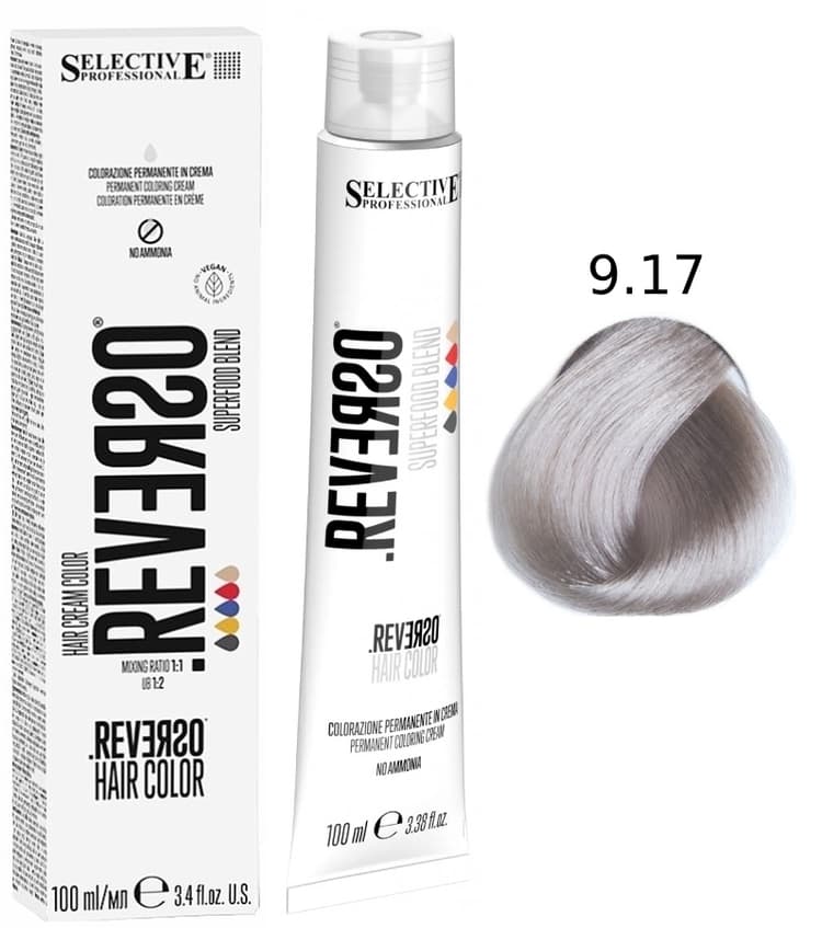 SELECTIVE Reverso Hair Color 9.17 Очень светлый блондин "Дайкон"