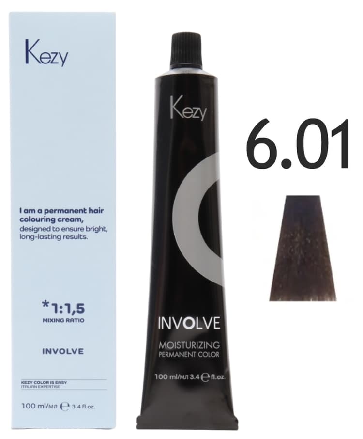 KEZY Involve color 6.01 Тёмный блондин натурально-пепельный, 100 мл. 