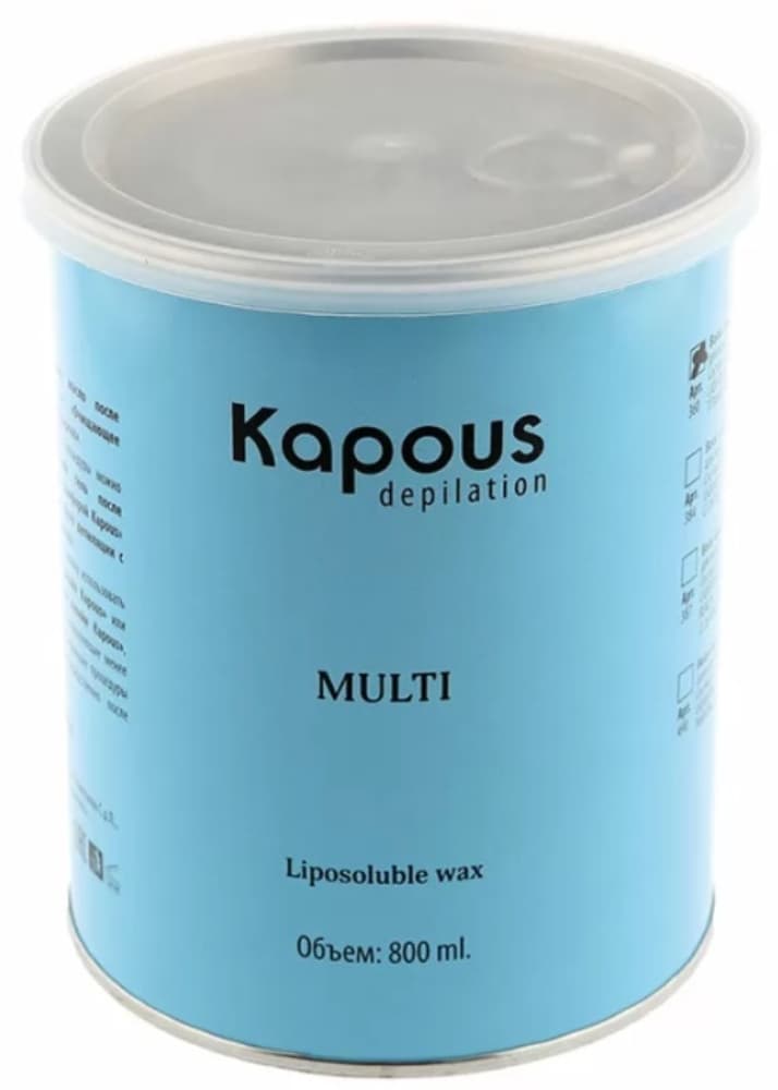 Kapous Depilation Жирорастворимый воск "SILVER" для спортсменов и мужчин в банке, 800 мл