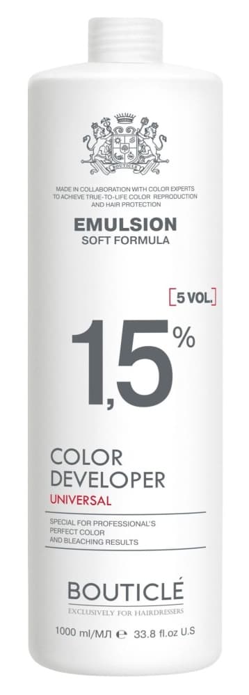 Bouticle Окисляющая эмульсия 1,5% "Color developer 5 vol" 1000 мл 