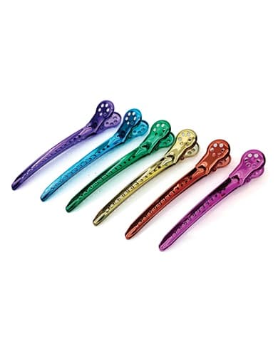 Kapous Зажимы парикмахерские металлические 93*15*13 мм, 6 шт/уп.