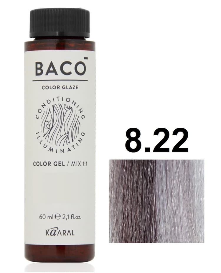 KAARAL Baco Color Glaze 8.22 светлый блондин интенсивный фиолетовый 60 мл