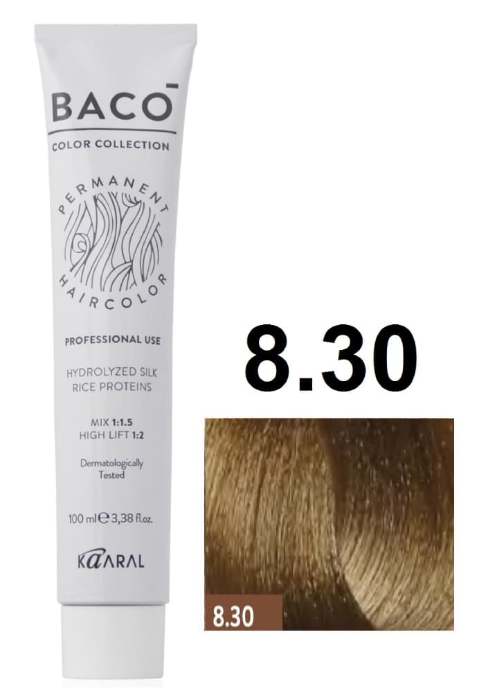 KAARAL Baco color  8.30 светлый золотистый блондин 100 мл