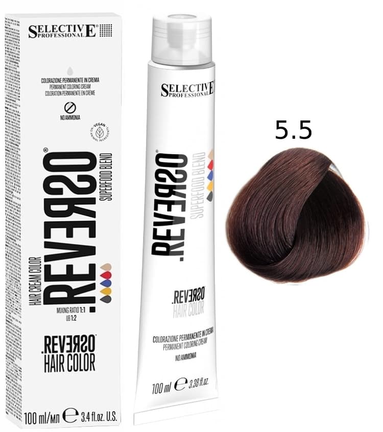 SELECTIVE Reverso Hair Color 5.5 Светло-каштановый махагоновый