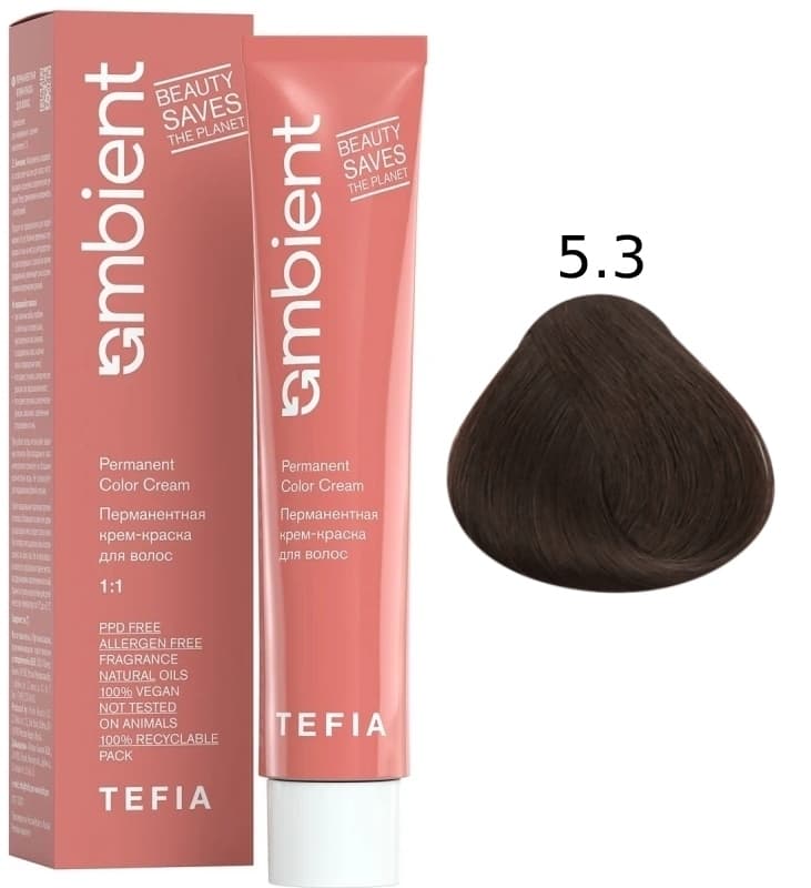 TEFIA AMBIENT 5.3 Светлый брюнет золотистый 60 мл