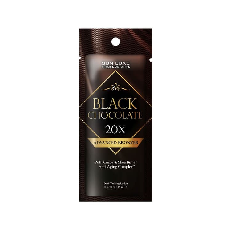 SUN LUXE Крем-ускоритель загара "Black Chocolate 20x" с маслом ши и какао, 15 мл