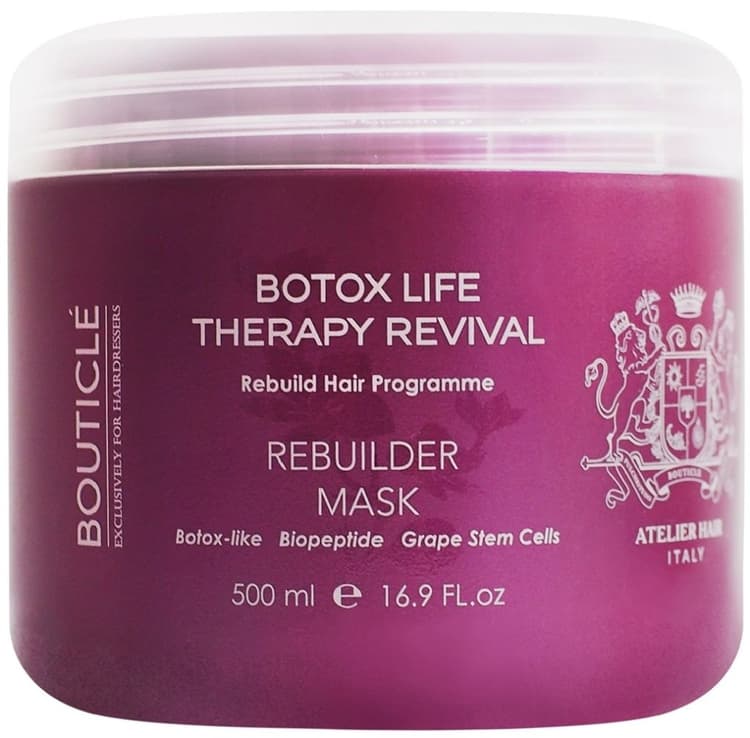 Bouticle ATELIER HAIR Ботокс восстанавливающая маска для химически поврежденных волос 500 мл
