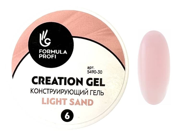Formula Profi Конструирующий гель "Creation Gel" №6, 30гр "Light Sand"