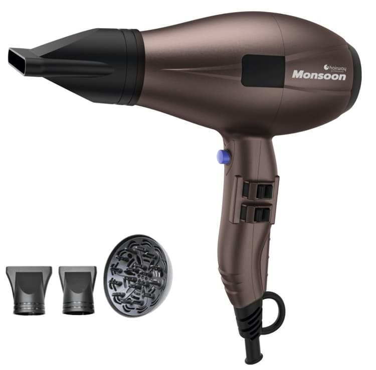 HW Фен Monsoon A028 2400W 2 насадки (60мм и 75мм) + диффузор