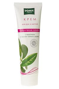 DOMIX Крем для рук Для рук и ногтей с наносеребром, 100мл