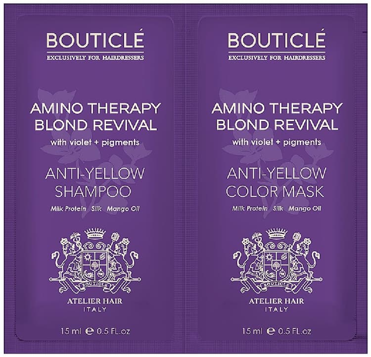 Bouticle Пробник шампунь Anti-Yellow Shampoo/восстанавщая маска Anti-Yellow Color Mask 15+15мл