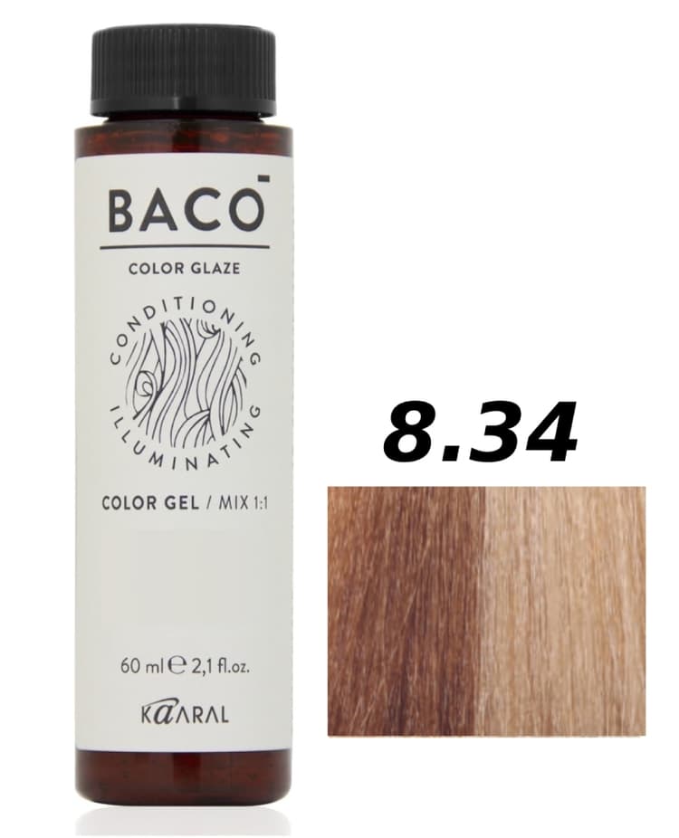 KAARAL Baco Color Glaze 8.34 светлый блондин золотисто-медный 60 мл 