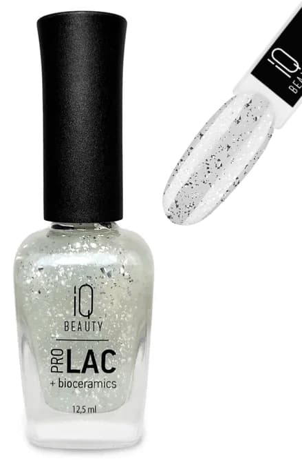 IQ BEAUTY PROLAC Финишное покрытие для лака с поталью глянцевый Potal glossy top Silver/ Серебро,12.5мл