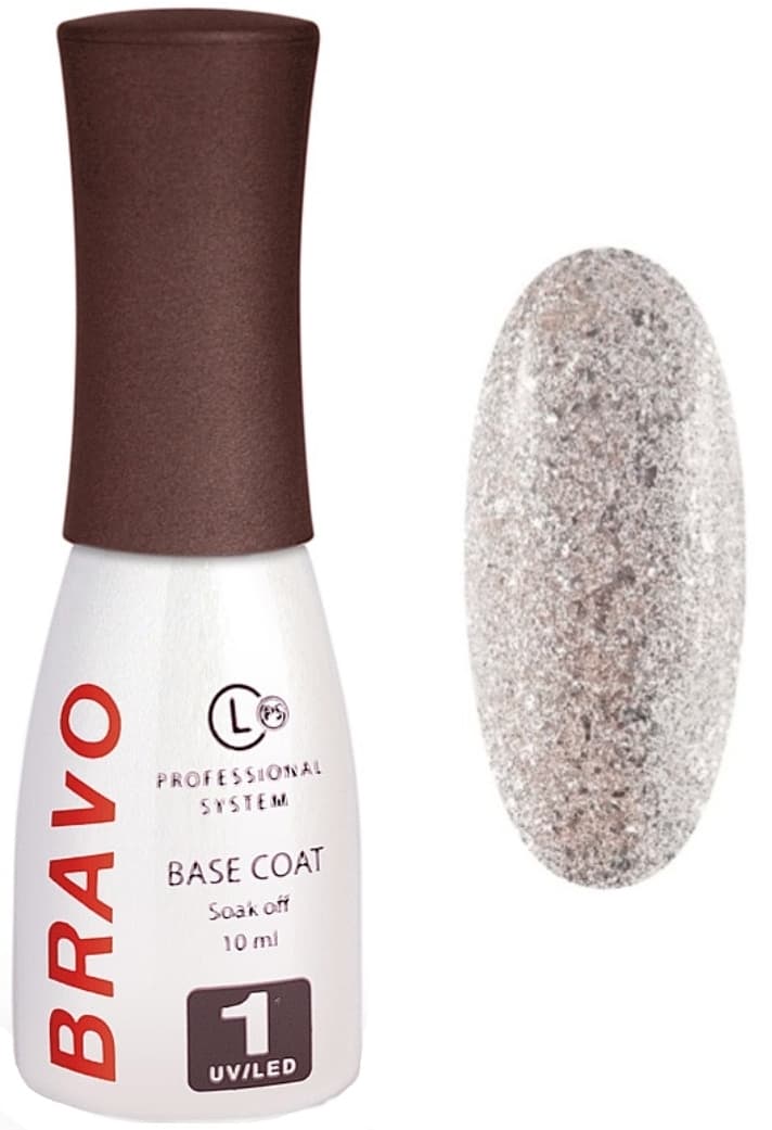 Bravo Цветное базовое покрытие EFFECT 01, Glitter 10мл 