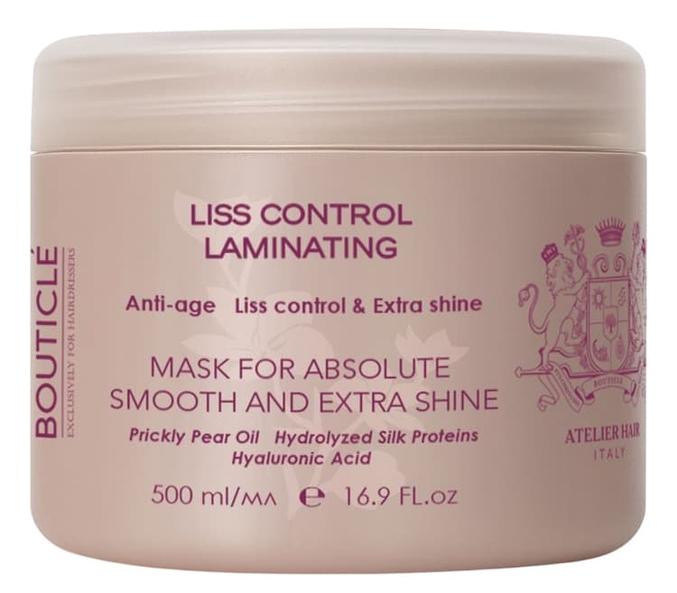 Bouticle ATELIER HAIR LAMINATING Разглаживающая ламинирующая маска 500мл