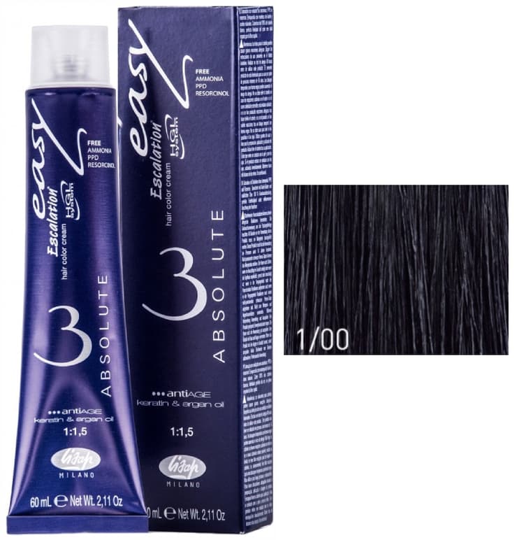 Lisap Absolute 1/00 интенсивный черный 60 мл