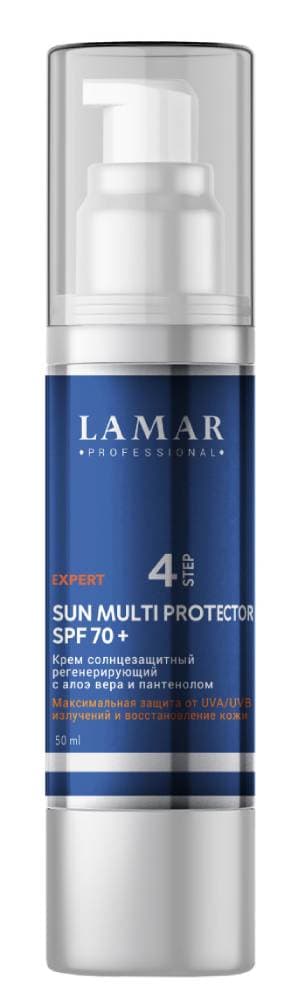 LAMAR Крем солнцезащитный регенерирующий с алоэ вера и пантенолом SUN MULTI PROTECTOR SPF 70+, 50 мл