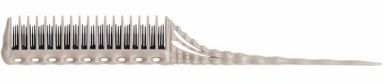 Y.S.Park Расческа с пласт. хвостиком для начеса 150 White 