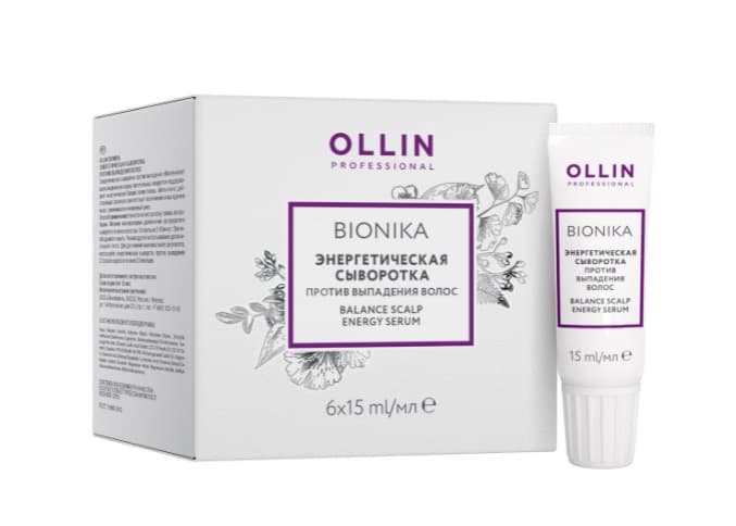 OLLIN BioNika Энергетическая сыворотка против выпадения волос 6х15мл 