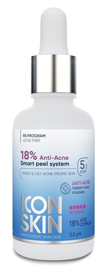ICON SKIN RE:PROGRAM Пилинг 18% для комбинированной и жирной кожи, склонной к акне 30 мл