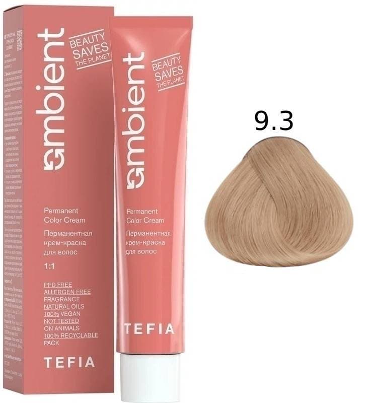 TEFIA AMBIENT 9.3 Очень светлый блондин золотистый 60 мл