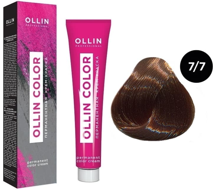 OLLIN COLOR  7/7 русый коричневый 60мл Перманентная крем-краска для волос