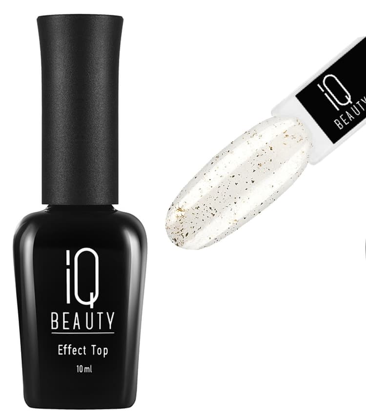 IQ BEAUTY Финишное покрытие глянцевое без липкого слоя с эффектом Effect top №112 Potal Gold 