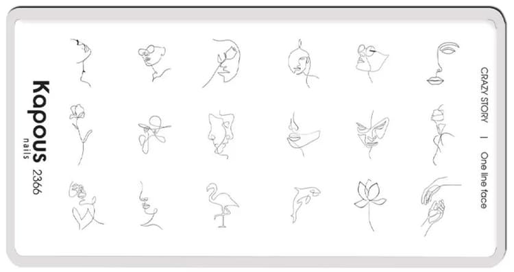 Kapous Nails Пластина для стемпинга "Crazy story" One line face