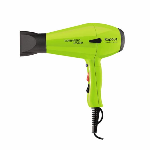 Kapous Профессиональный фен для укладки волос Tornado 2500 цвет салатовый