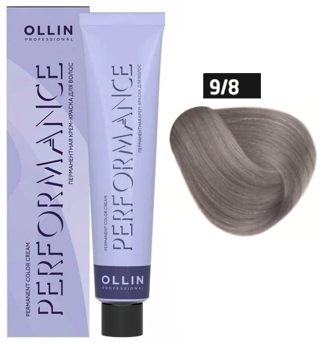 OLLIN PERFORMANCE  9/8 блондин жемчужный 60мл Перманентная крем-краска для волос