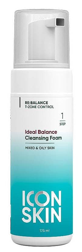 ICON SKIN RE:BALANCE Очищающая пенка для умывания для комбинированной и жирной кожи IDEAL BALANCE 175 мл