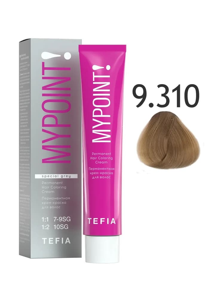 TEFIA MYPOINT 9.310 очень светлый блондин золотисто-пепельный  для седых волос 60мл