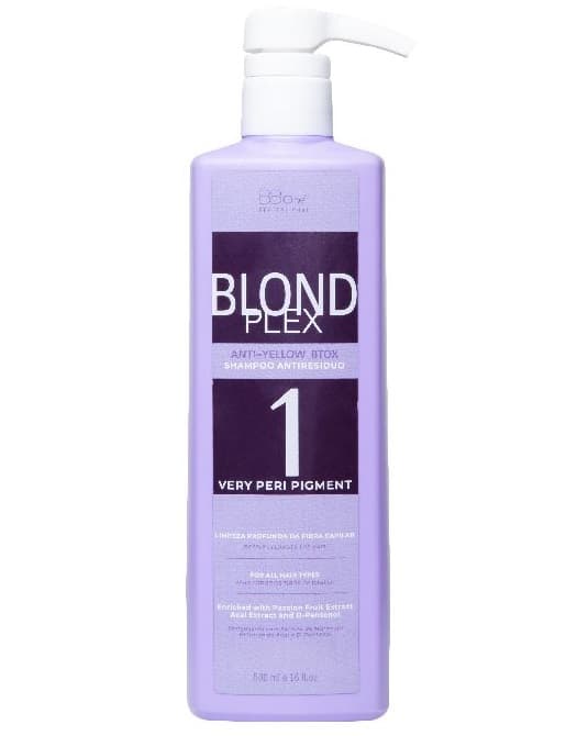BB One Blond Plex Anti-Yellow Btox Подготавливающий шампунь 500 мл (шаг 1) 