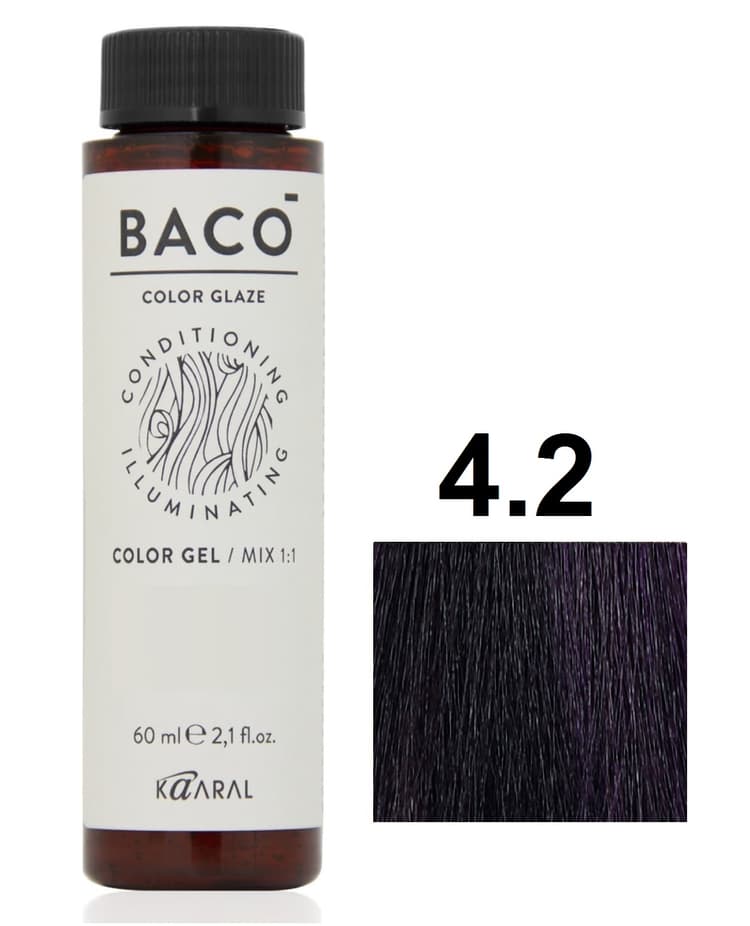 KAARAL Baco Color Glaze 4.2 средний коричневый фиолетовый 60 мл