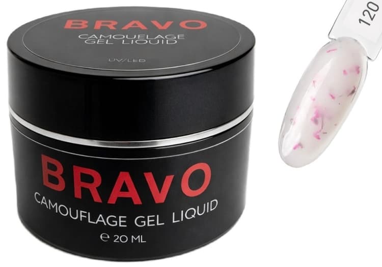 Bravo Моделирующий Camouflage Gel LIQUID №120 20 мл (с сухоцветами)