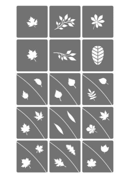 IZI AIR Трафарет №18 Листья 