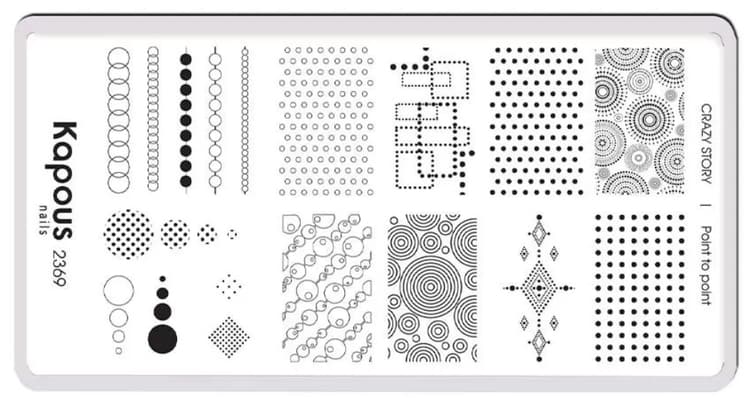 Kapous Nails Пластина для стемпинга "Crazy story" Point to point