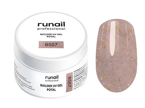 RuNail Моделирующий УФ-гель с поталью BUILDER UV GEL POTAL, 15 г №8557