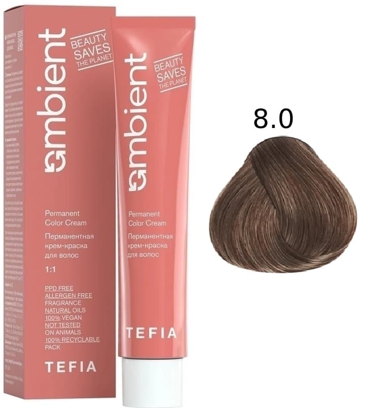 TEFIA AMBIENT 8.0 Светлый блондин натуральный 60 мл