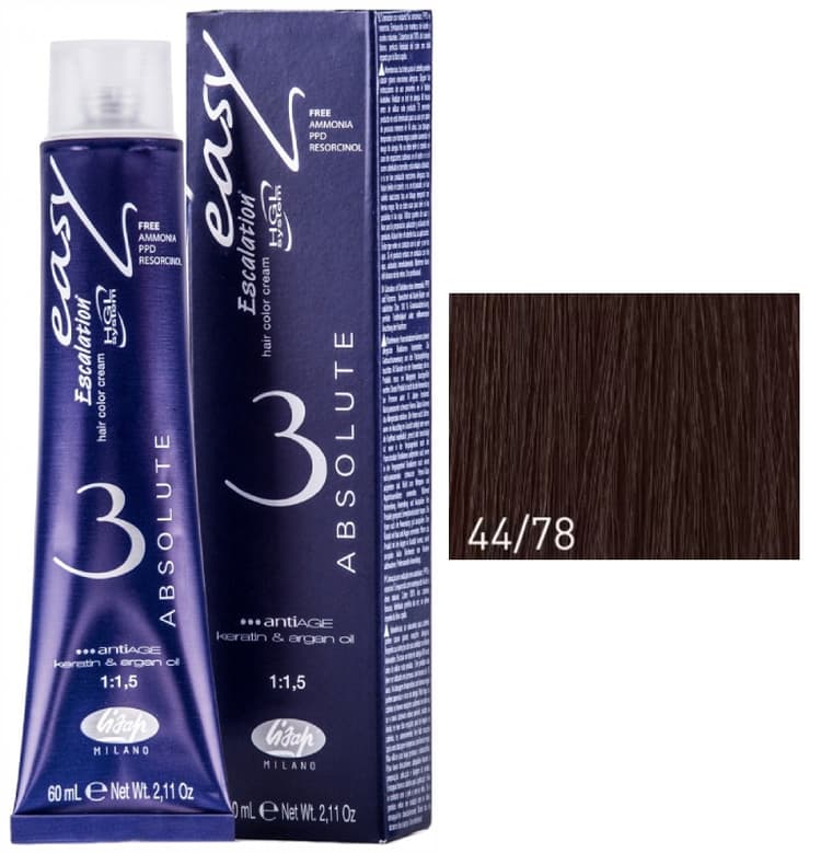 Lisap Absolute 44/78  шатен бежево-фиолетовый 60 мл