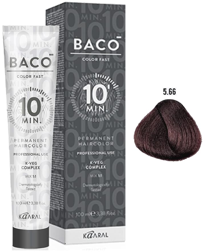 KAARAL Baco Color Fast 5.66 светлый каштан интенсивный красный 100 мл