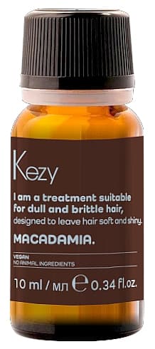 Kezy I am MACADAMIA Масло для волос с макадамией для тусклых и ломких волос 10 мл. 