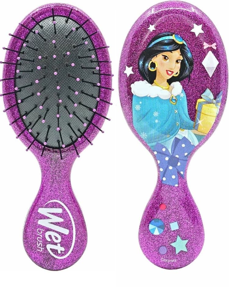 WET BRUSH MINI DETANGLER DISNEY GLITTER BALL JASMINE Щетка для спутанных волос Дисней (Жасмин) 