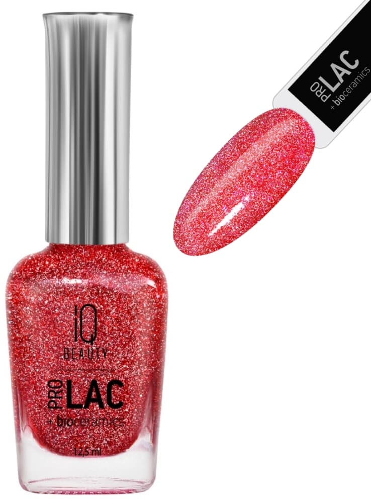 IQ BEAUTY PROLAC Лак для ногтей укрепляющий с биокерамикой 12.5 мл №139 Dare you светоотраж.WINGS