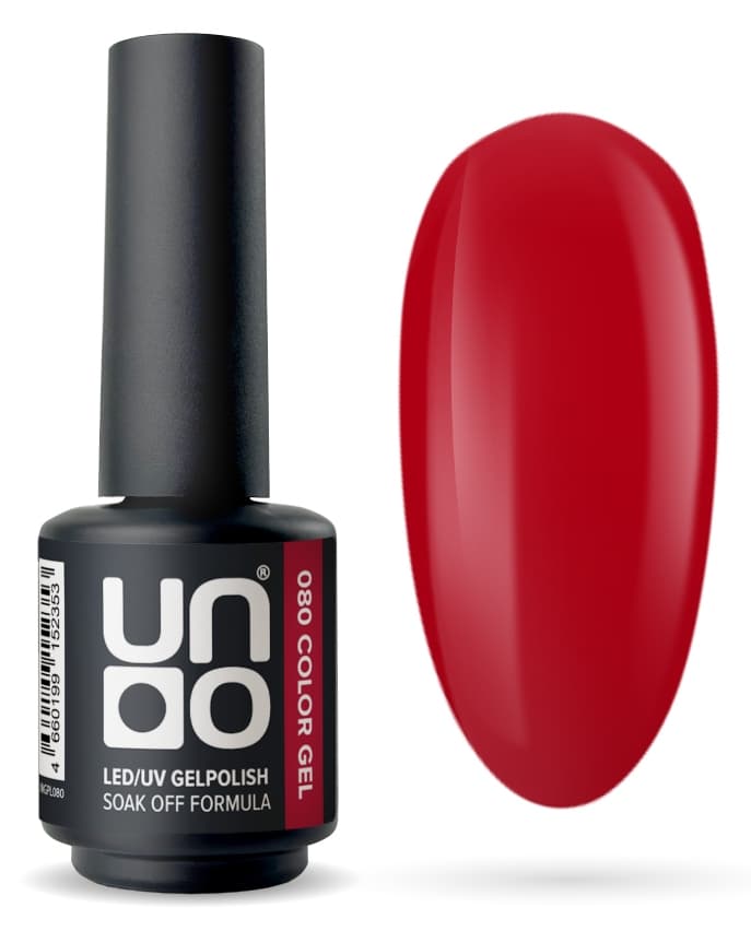 Гель-лак "Uno" - 080 Японский красный - Japanese Red, 8 г.