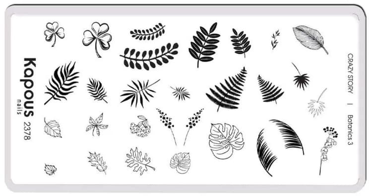 Kapous Nails Пластина для стемпинга "Crazy story" Botanics 3