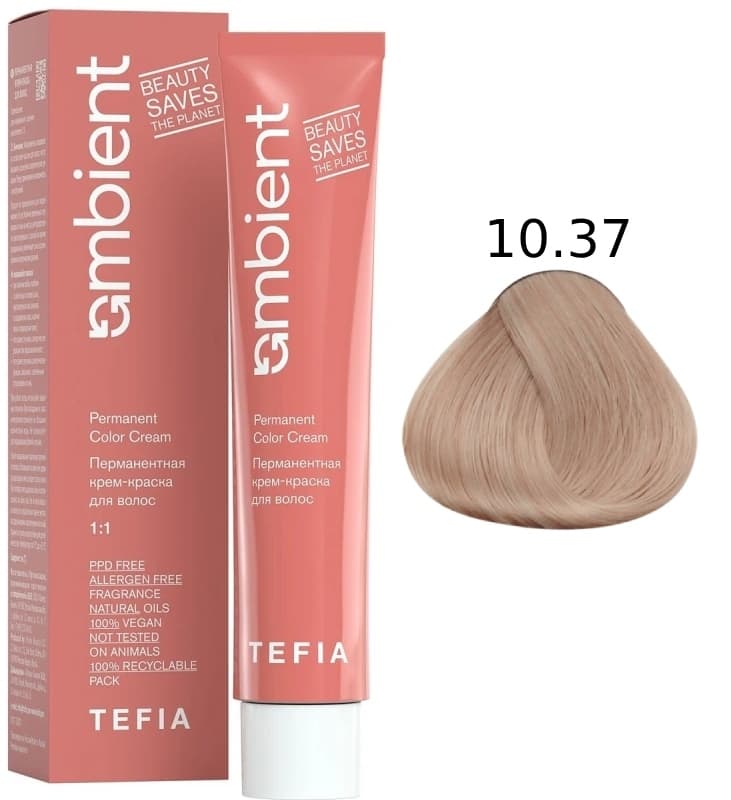 TEFIA AMBIENT 10.37 Экстра светлый блондин золотисто-фиолетовый 60 мл