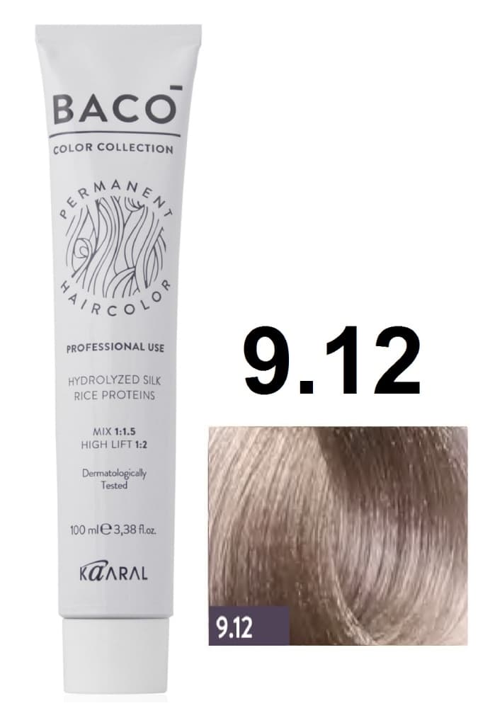 KAARAL Baco color  9.12 очень светлый блондин пепельно-фиолетовый 100 мл